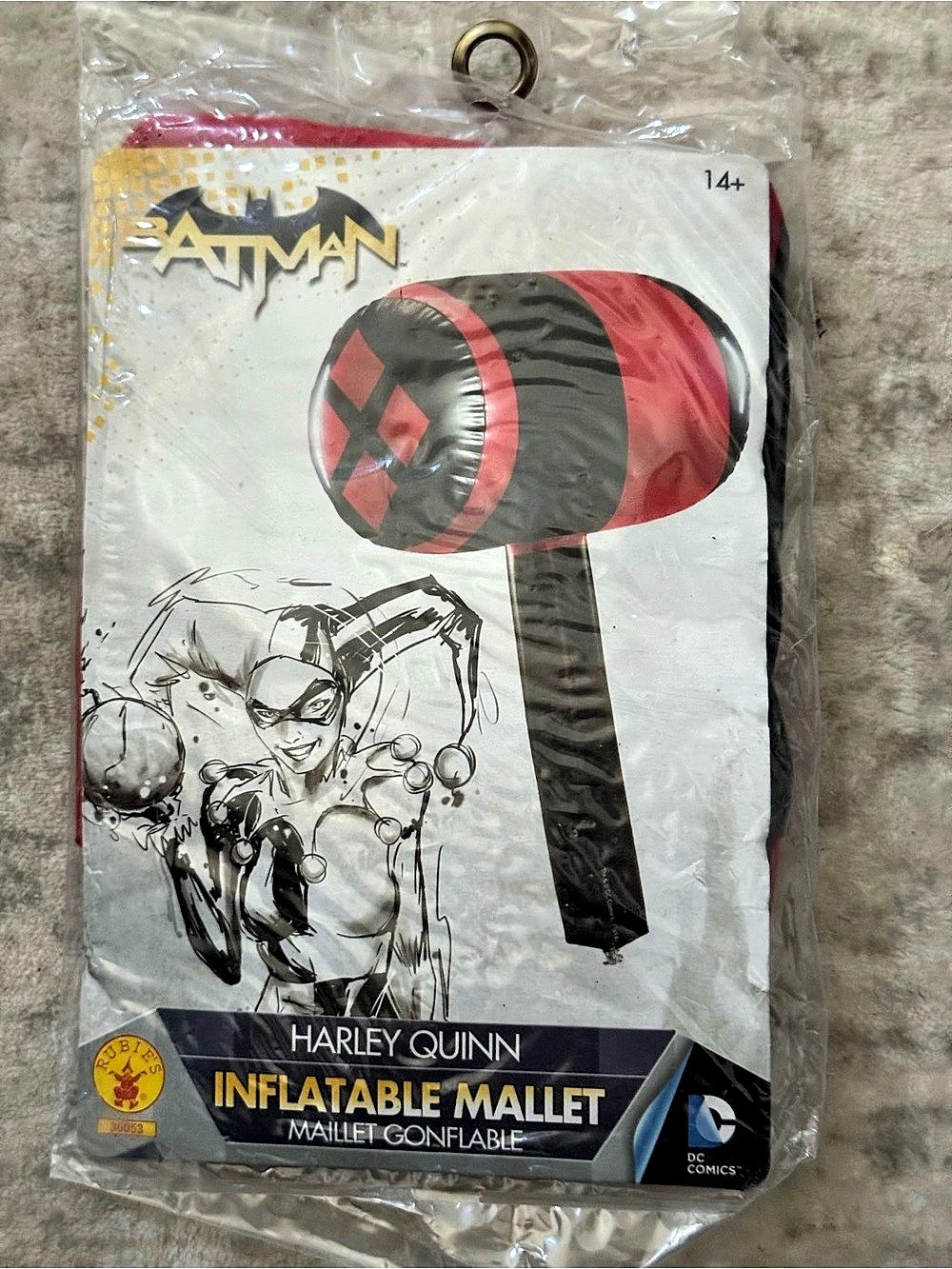 DC Comics Harley Quinn Inflatable Mallet Inflatable Mallet Red & Black NWT